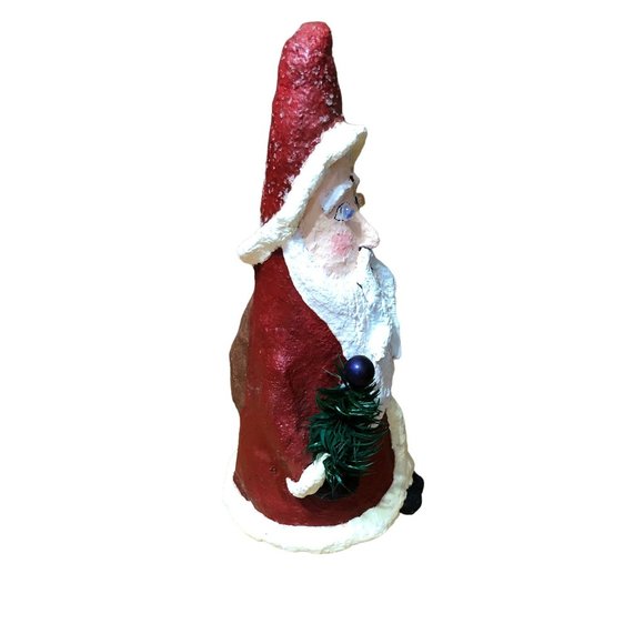 Paper Mache Santa Father Christmas Decoration Holiday Figurine 2007 R Gillum 10" - Picture 12 of 16